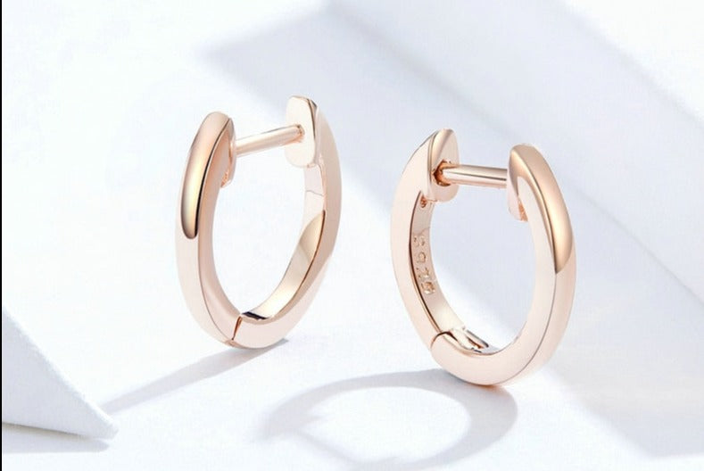 Brinco Argola Tradicional Curta em Prata 925