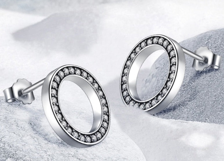 Brinco Ciclo Zircônia em Prata 925