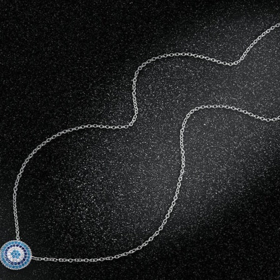 Colar Olho Grego em Prata 925 e Zircônia