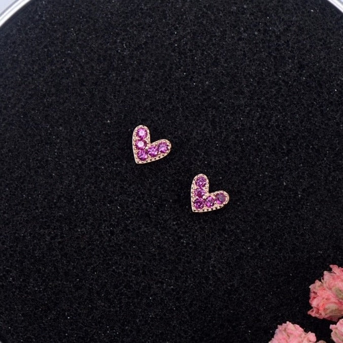 Brinco Coração Lúdico em Prata 925