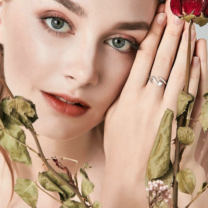 Anel Gatinho Ajustável em Prata 925