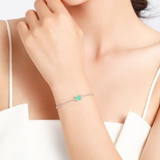 Pulseira Square Turmalina em Prata 925