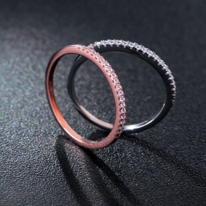 Anel Aparador Zircônia Cravejado em Prata 925