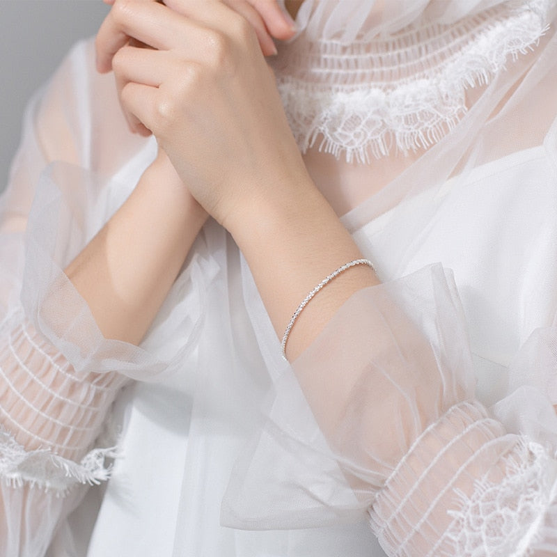 Pulseira Corrente Texturizada Clássica em Prata 925