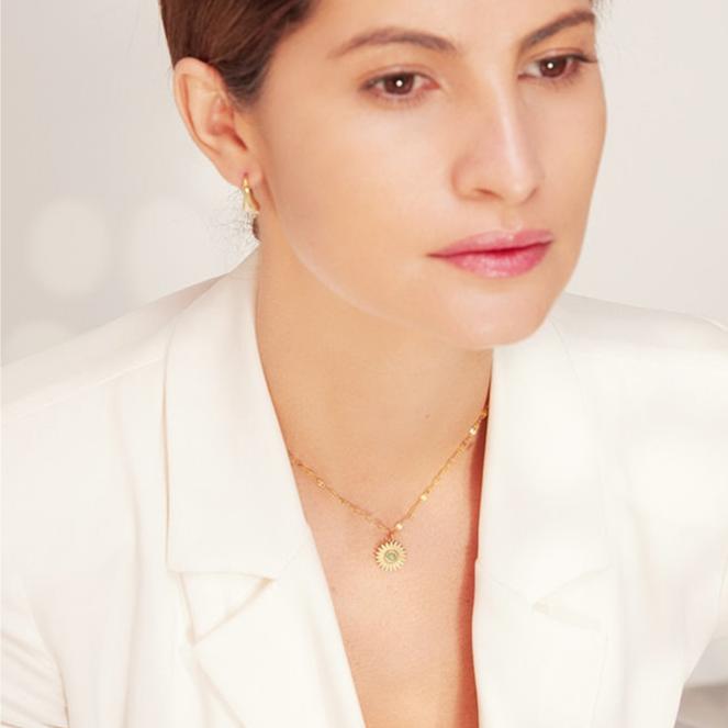 Colar Pingente Girassol Ouro 18k