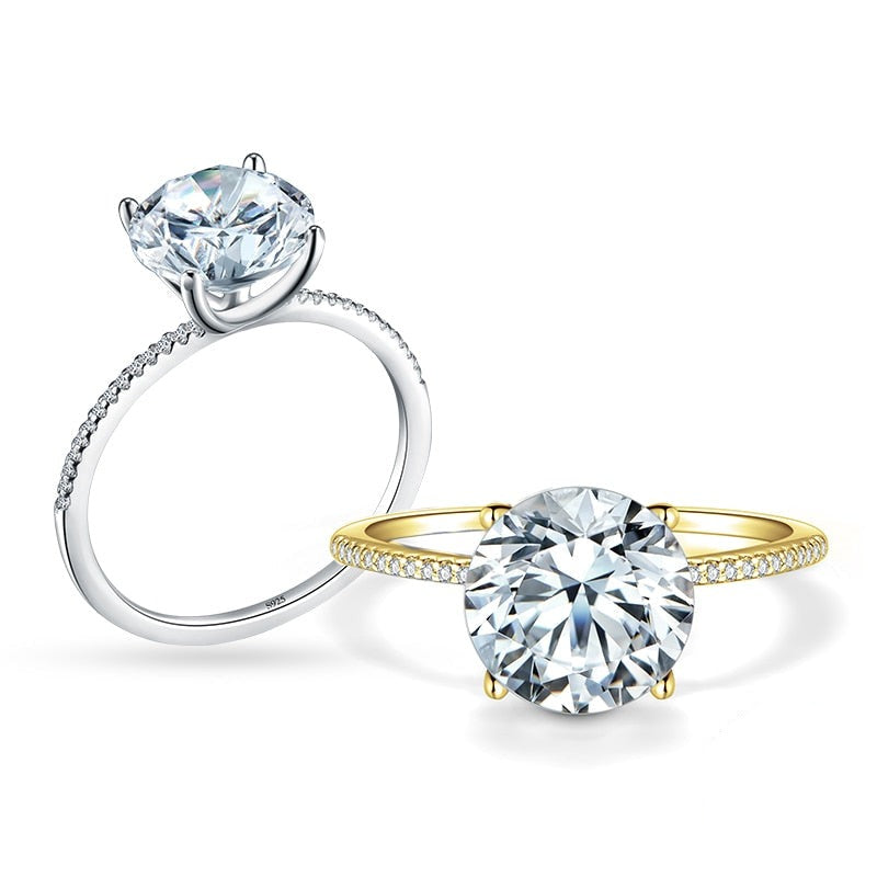 Anel Solitário Clássico Luxury em Prata 925