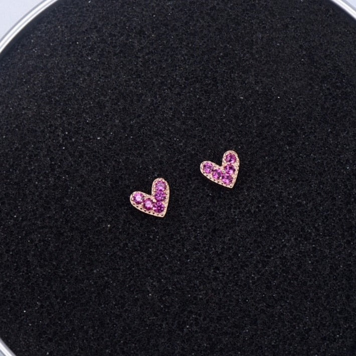 Brinco Coração Lúdico em Prata 925