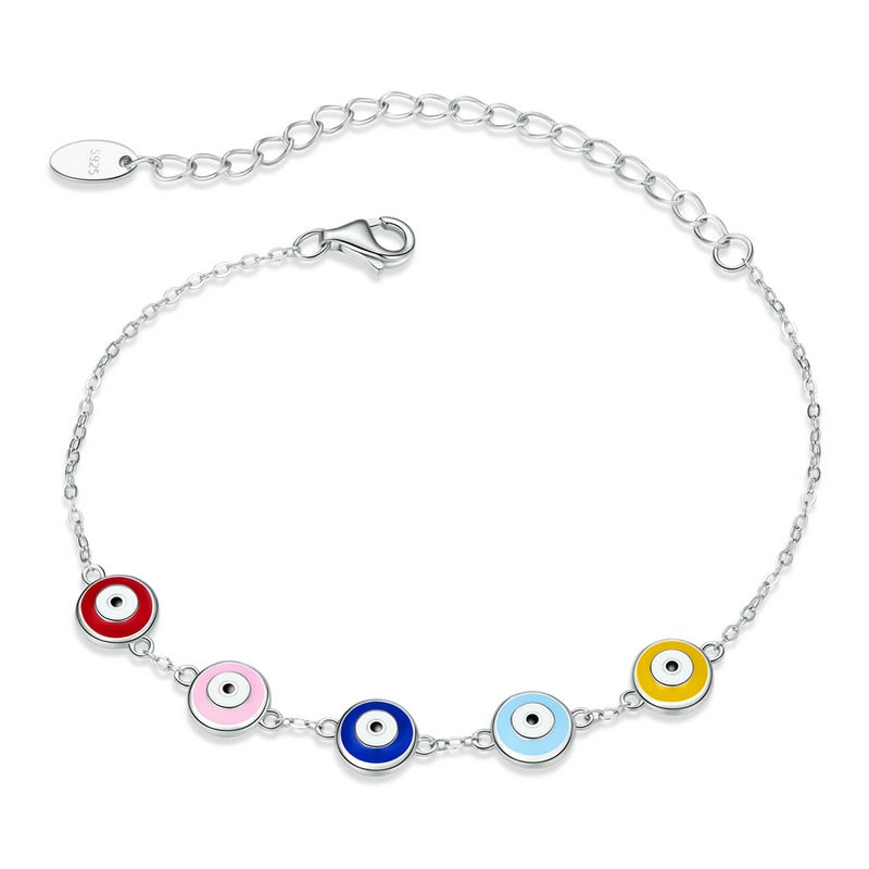Pulseira Olho Grego Colors em Prata 925