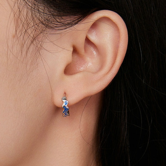 Brinco Noite Estrelada Van Gogh em Prata 925