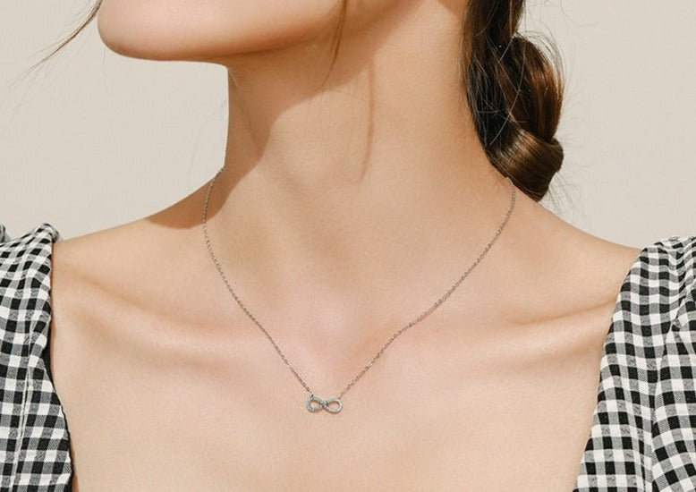 Colar Infinito Turquesa em Prata 925