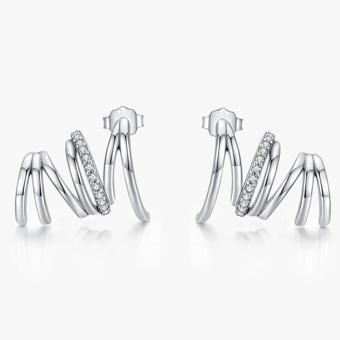 Brinco Wave em Prata 925