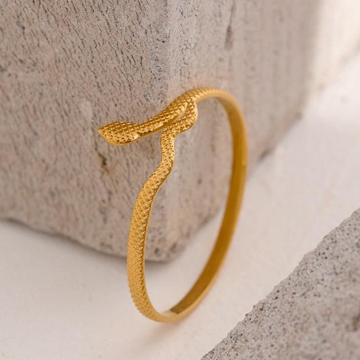 Pulseira Ajustável Serpente em Ouro 18k