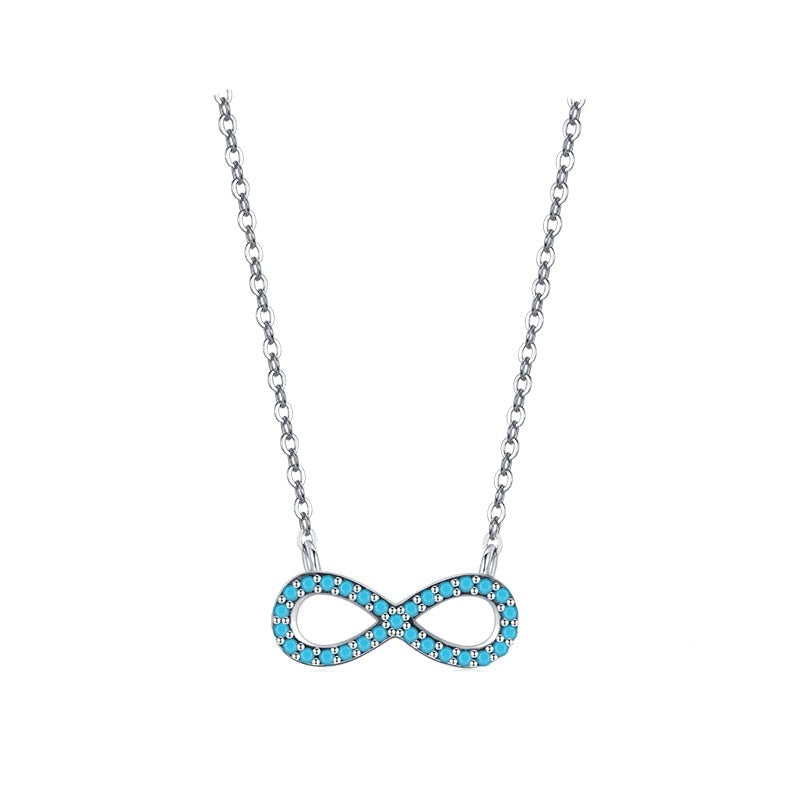 Colar Infinito Turquesa em Prata 925