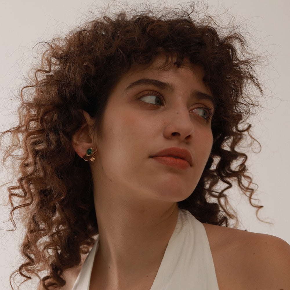 Brinco Flor Solar em Ouro