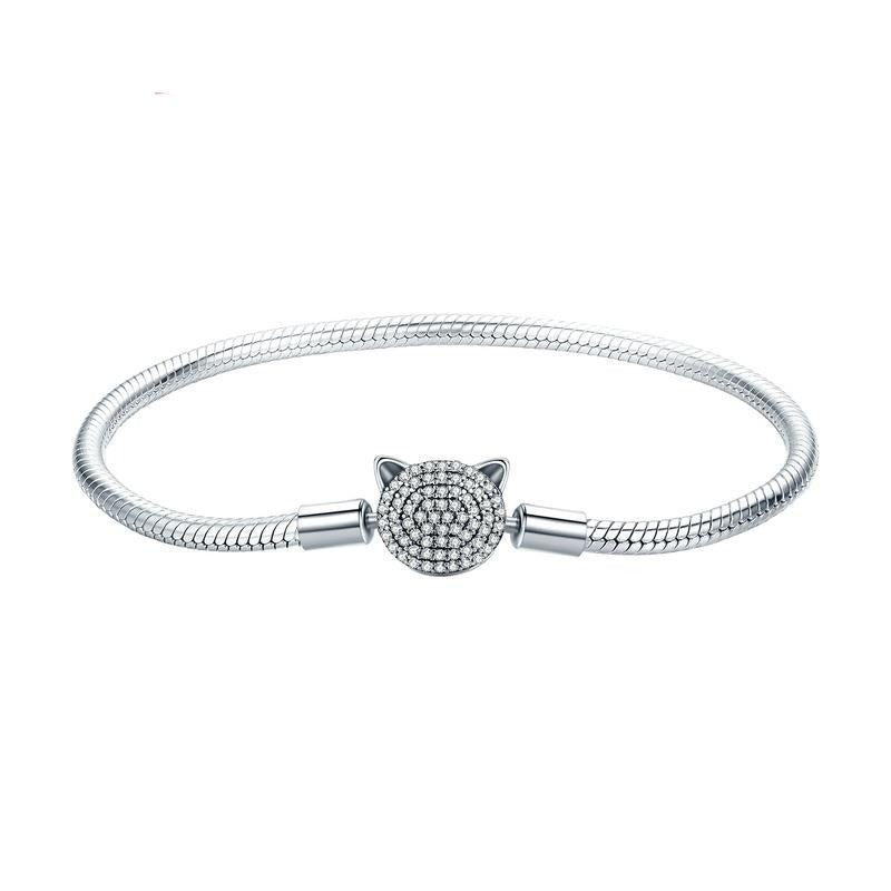 Pulseira Cute Cat em Prata 925