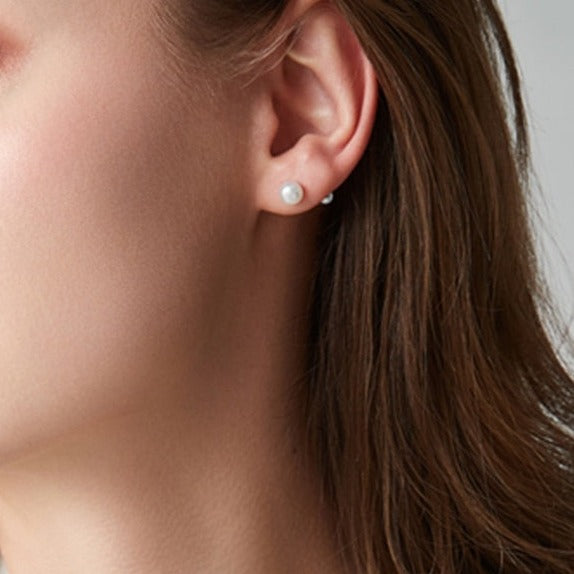 Brinco Pérola Minimalista em Prata 925