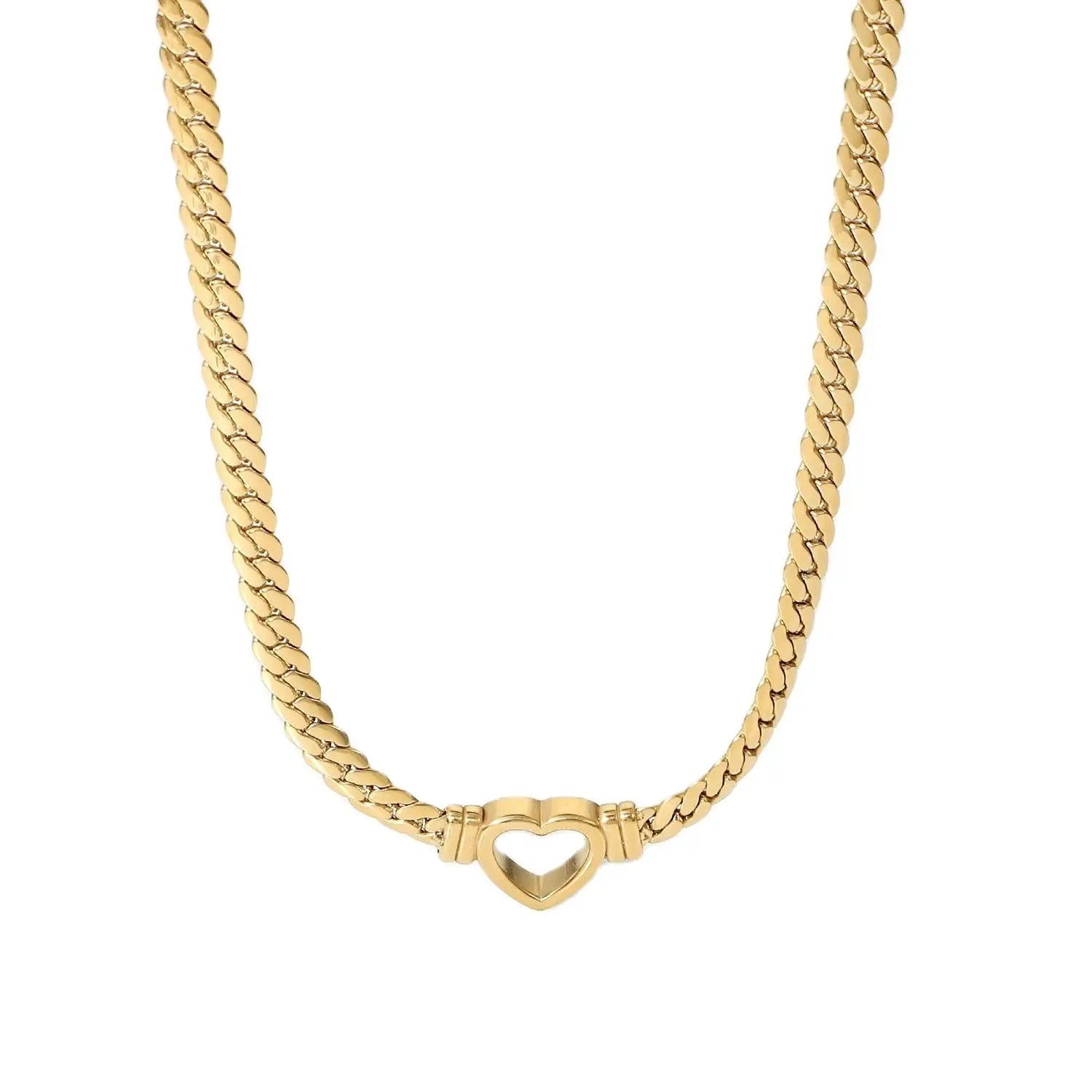 Colar Banhado Em Ouro 18k Colar Vazado 