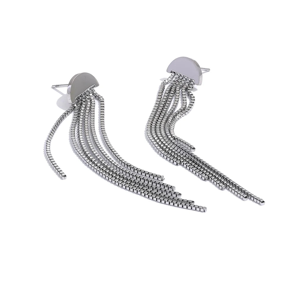 Brinco em Ouro 18k Pendente Corrente Longo
