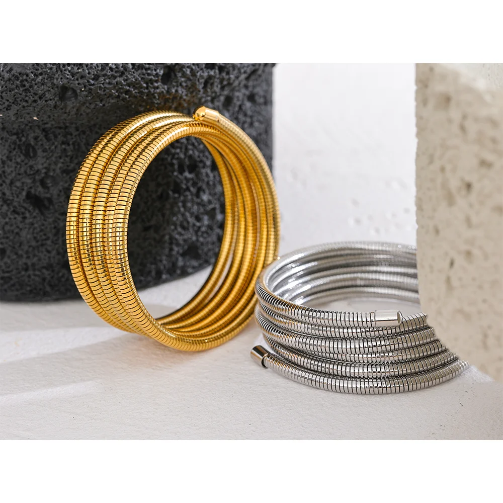 Pulseira Fio Em Camadas Ouro 18k