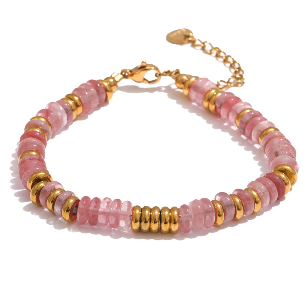 Pulseira Pedras Naturais Intercaladas