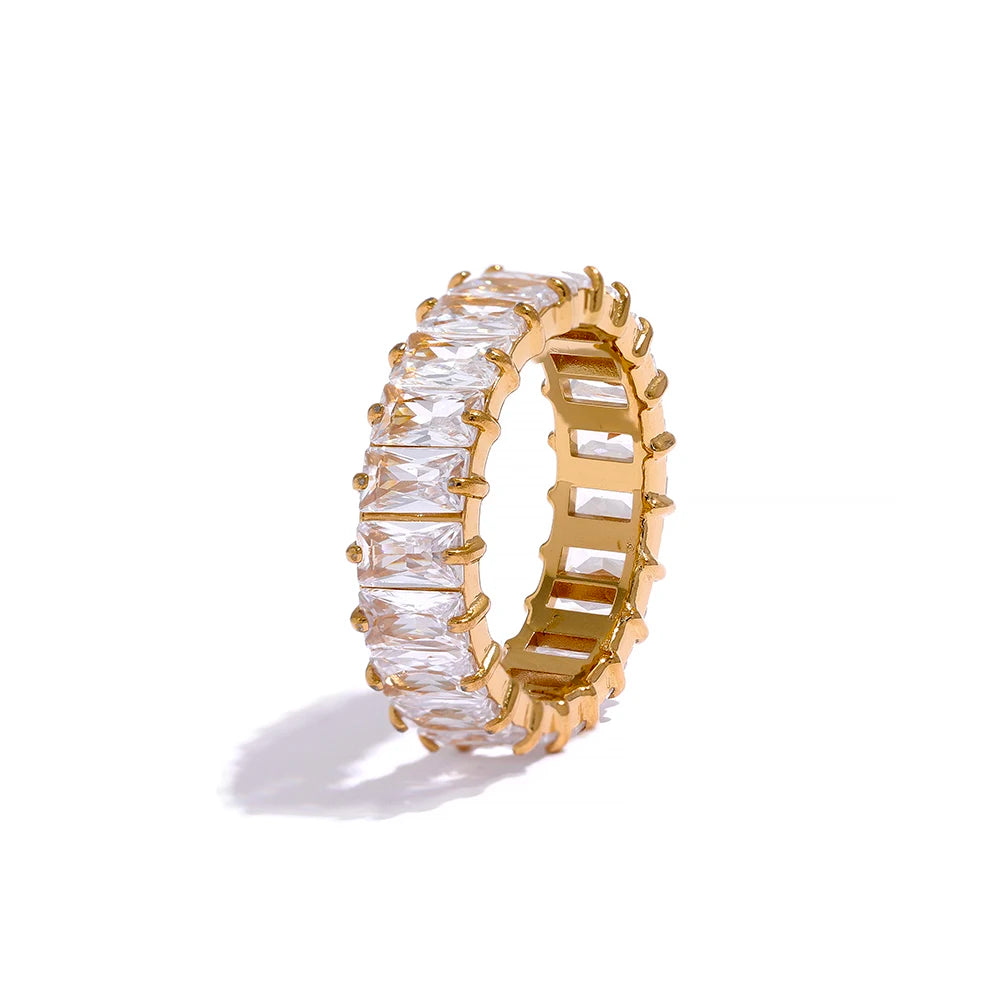 Anel Cravejado Zirconia Cubica
