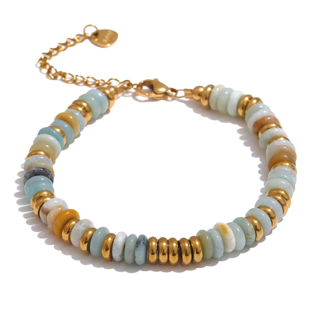 Pulseira Pedras Naturais Intercaladas
