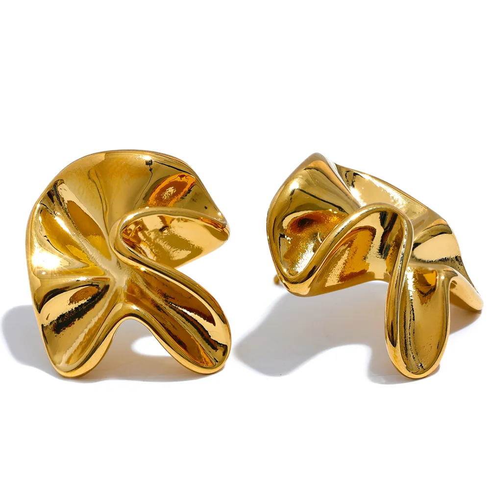 Brinco em Ouro 18k Orgânico Irregular