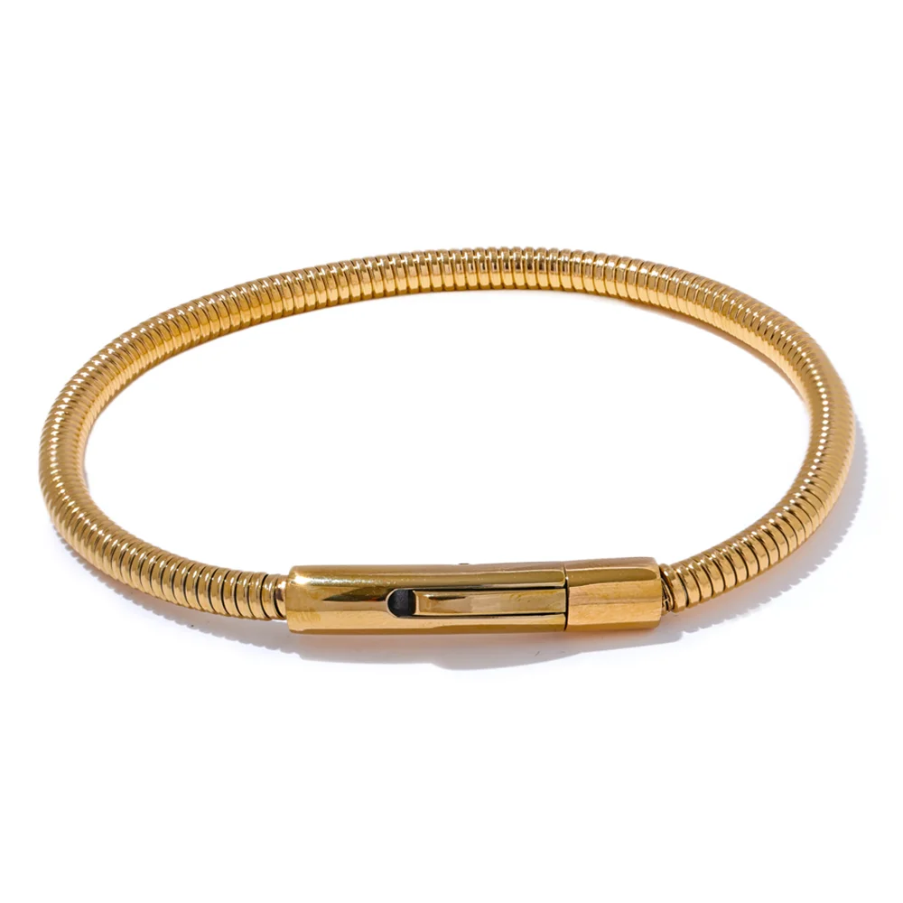 Pulseira Minimalista Padrão Circular Ouro 18k