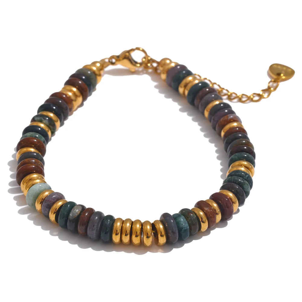 Pulseira Pedras Naturais Intercaladas