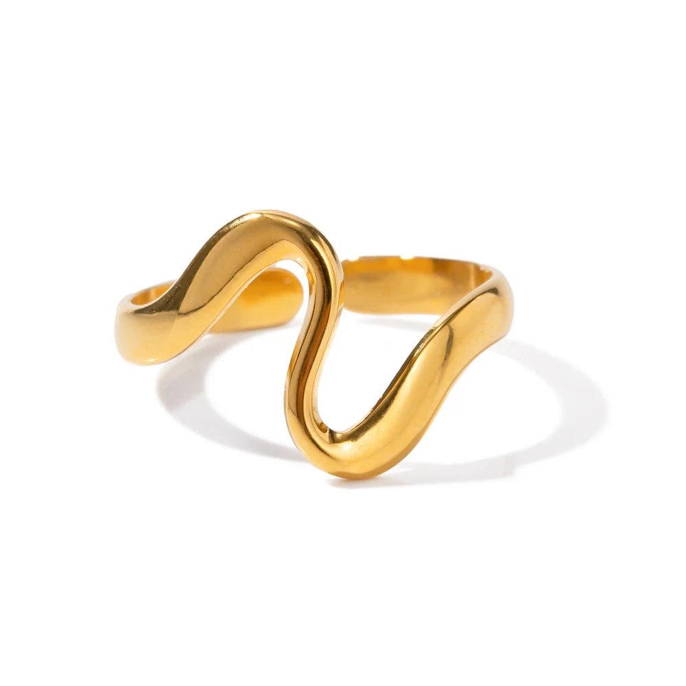 Anel Minimalista Wave