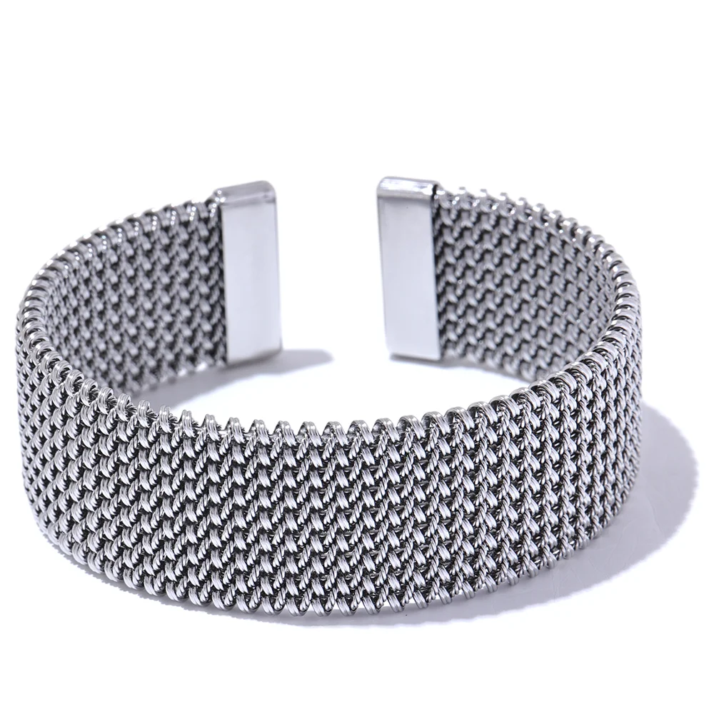 Pulseira Larga Textura Elegante