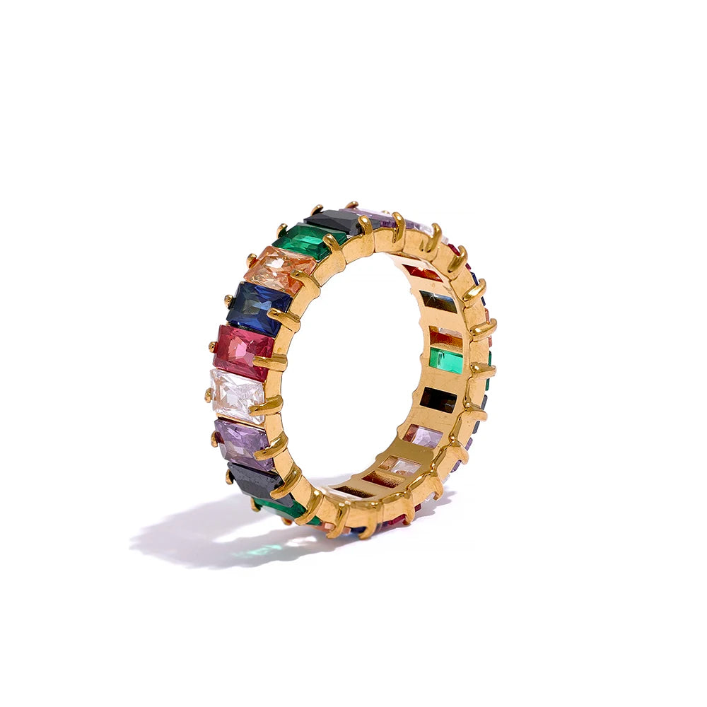 Anel Cravejado Zirconia Cubica