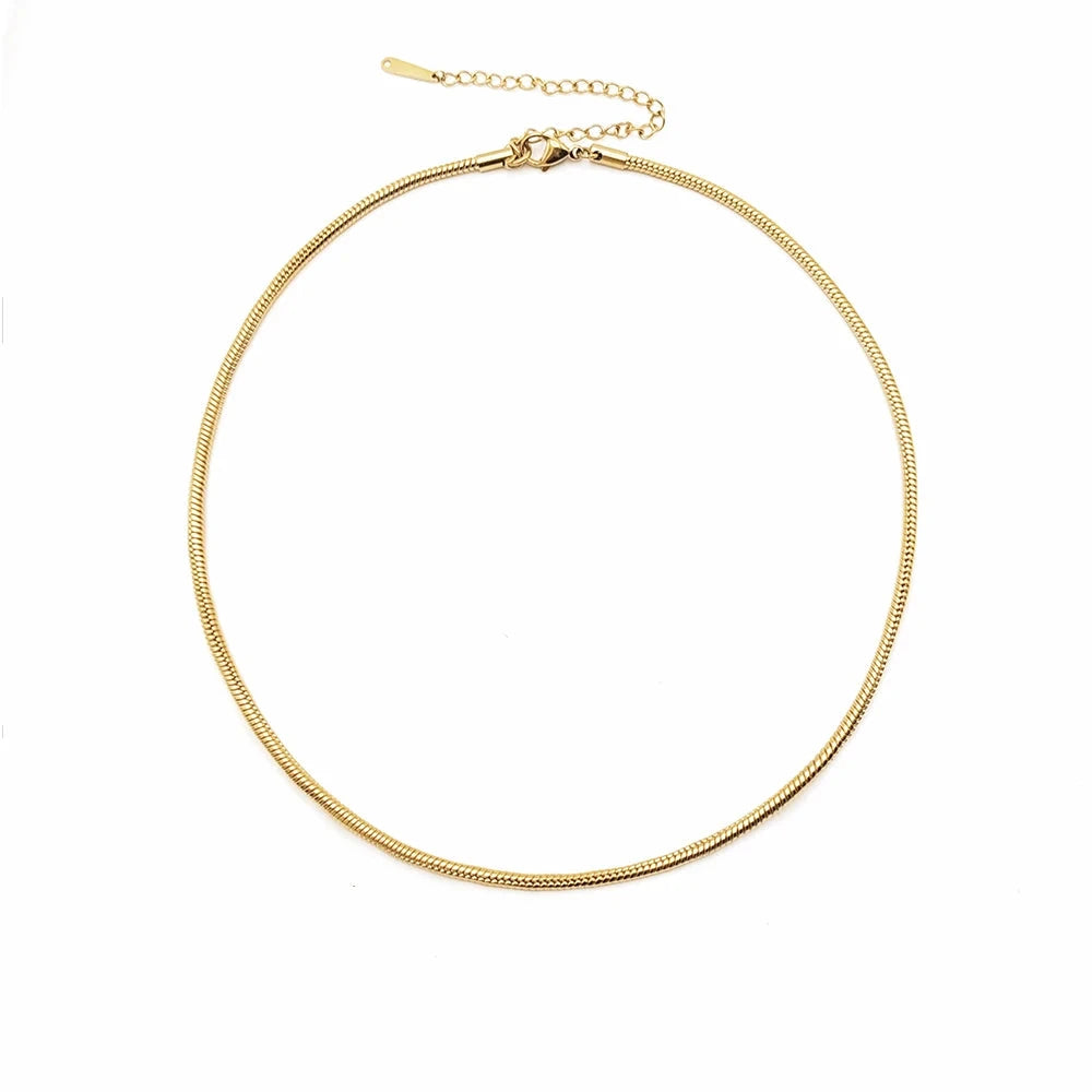 Colar Choker Minimalista Corrente Esférica