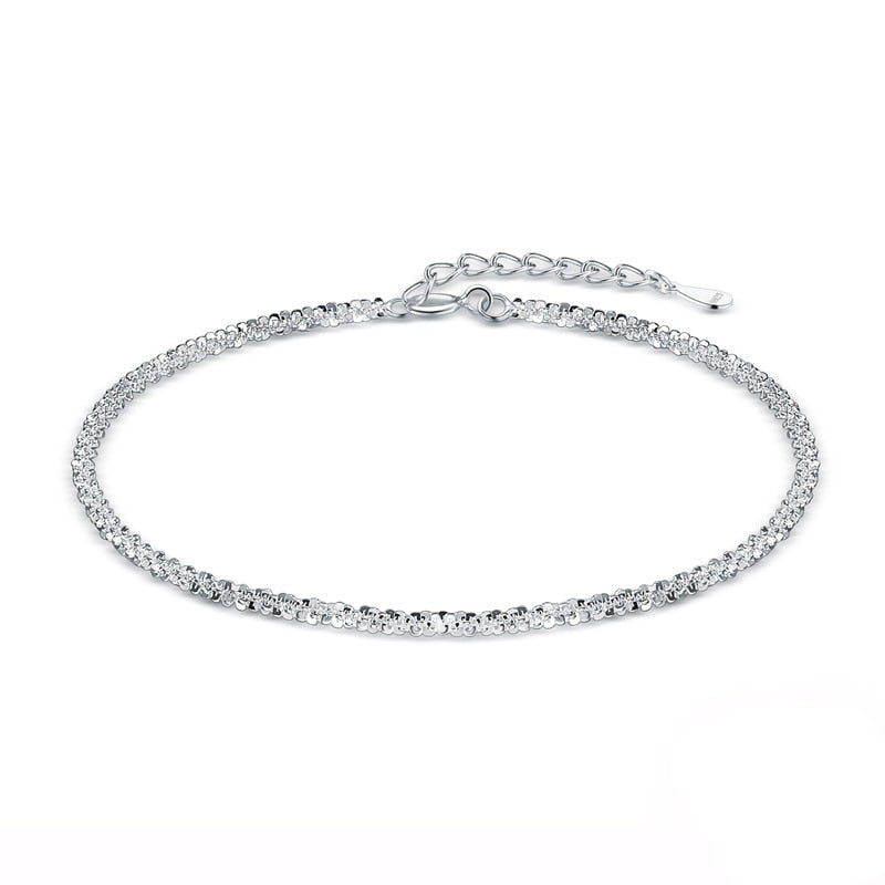 Pulseira Corrente Texturizada Clássica em Prata 925