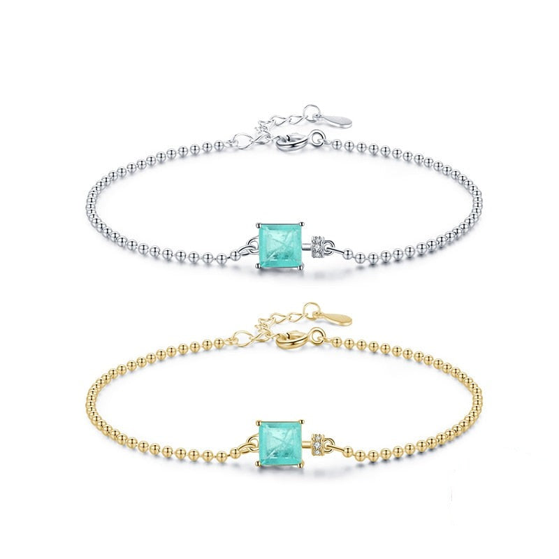 Pulseira Square Turmalina em Prata 925