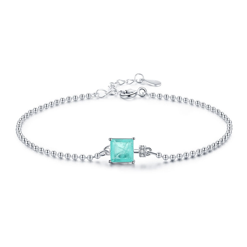 Pulseira Square Turmalina em Prata 925