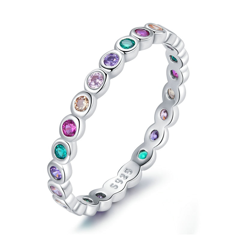 Anel Aparador Multicolor em Prata 925